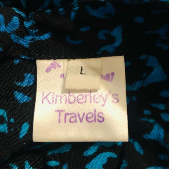 Kimberley’s Travels Rayon patterned sleeveless mini shift dress L - Picture 15 of 15